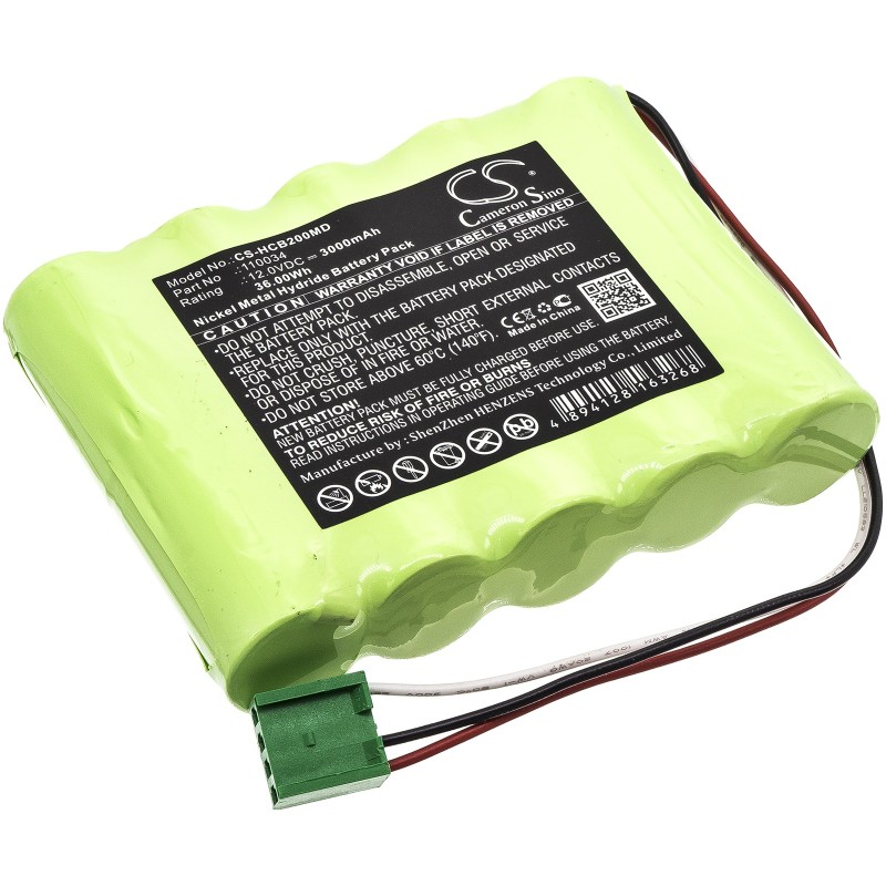 Batterie pour Hellige SCB2 Scope (3000 mAh/36 Wh, 12 V)
