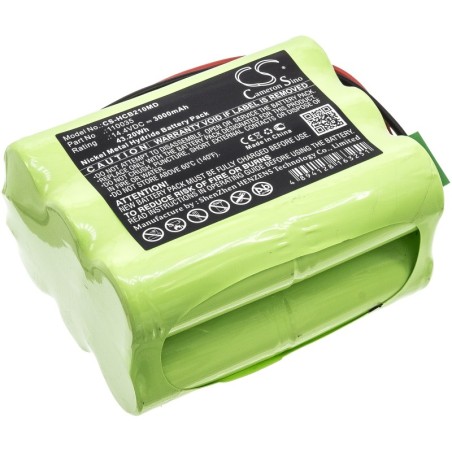 Batterie pour Hellige 110035 (3000 mAh/43.2 Wh, 14.4 V)