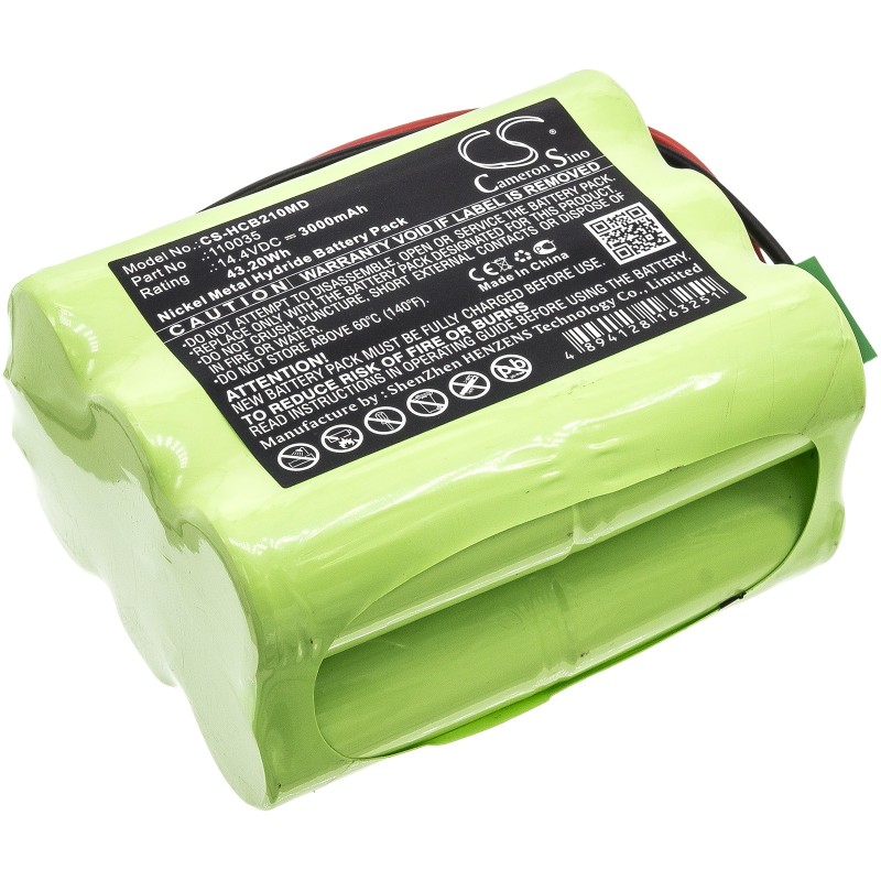Batterie pour Hellige SCB2 Defibrillator (3000 mAh/43.2 Wh, 14.4 V)