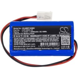 Batterie pour Mindray ICR18650-2S (3400 mAh/25.16 Wh, 7.4 V)