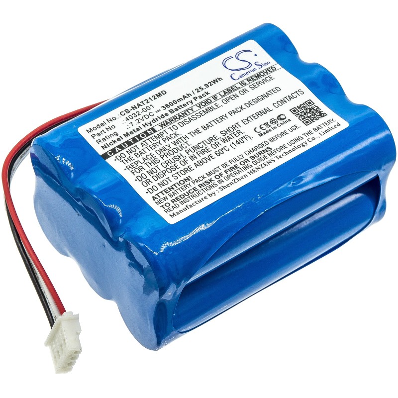 Batterie pour Nonin E-0367 (3600 mAh/25.92 Wh, 7.2 V)