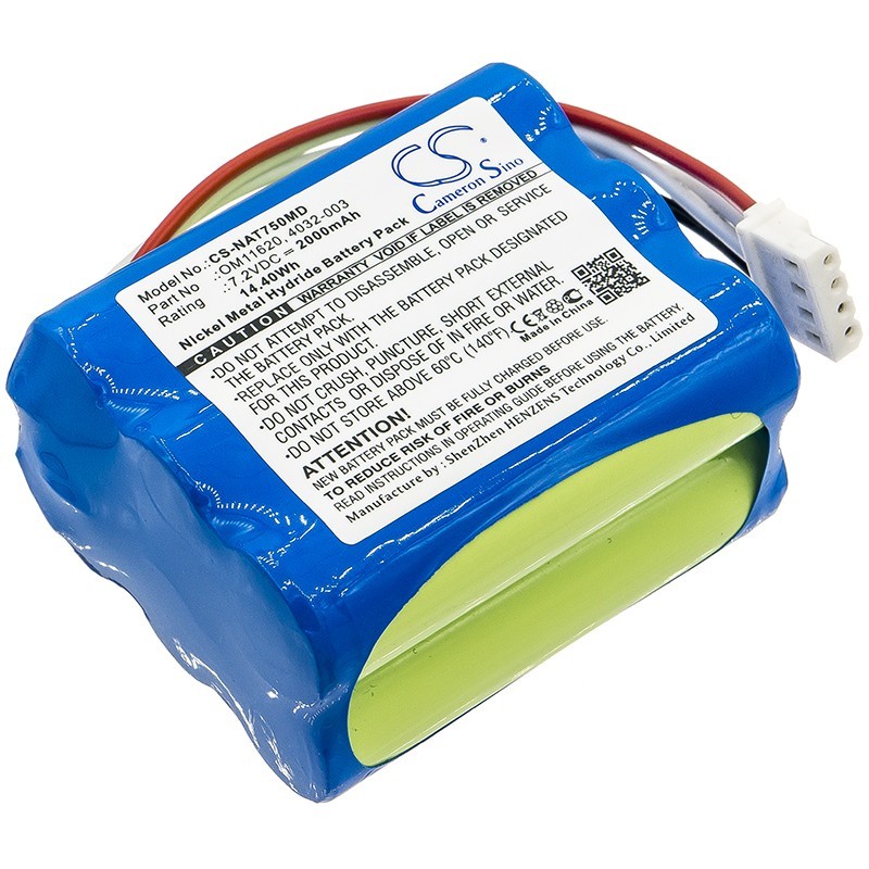 Batterie pour Nonin OM11620 (2000 mAh/14.4 Wh, 7.2 V)