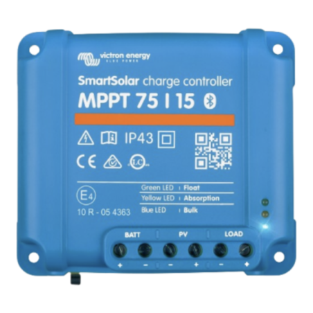 CONTROLEUR SOLAIRE VICTRON SMARTSOLAR MPPT 75/15 - 100V 15A 12/24/36V