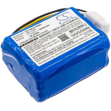 Batterie pour Nihon Kohden SVM-7501 (6600 mAh/48.84 Wh, 7.4 V)