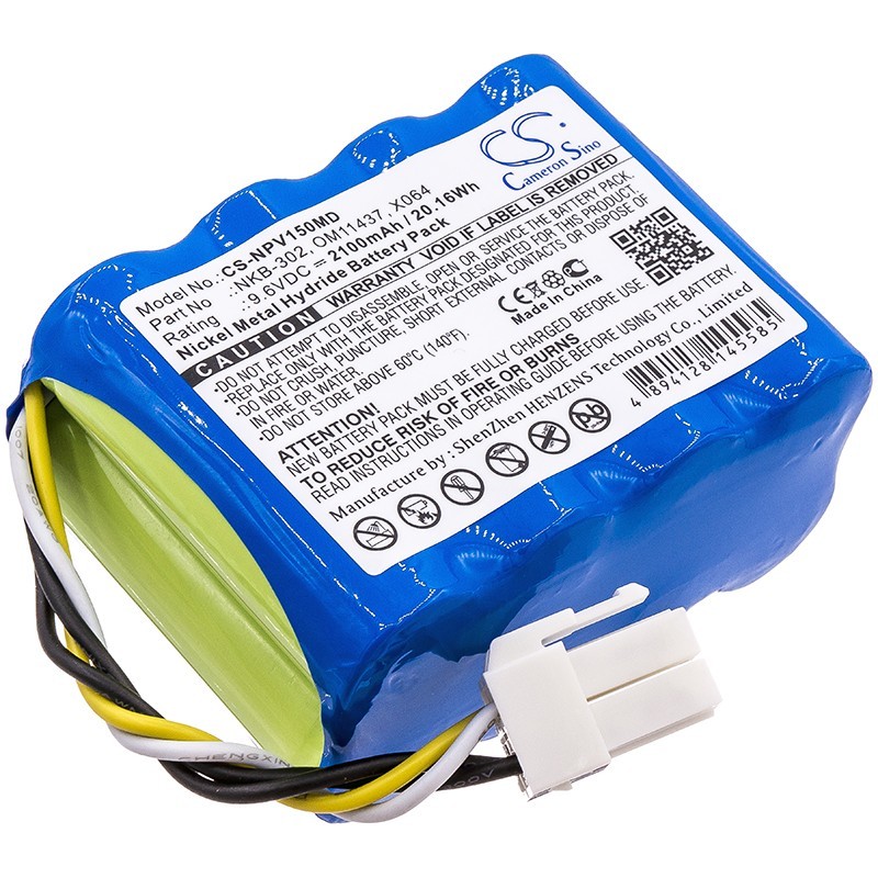 Batterie pour Nihon Kohden B11437 (2100 mAh/20.16 Wh, 9.6 V)