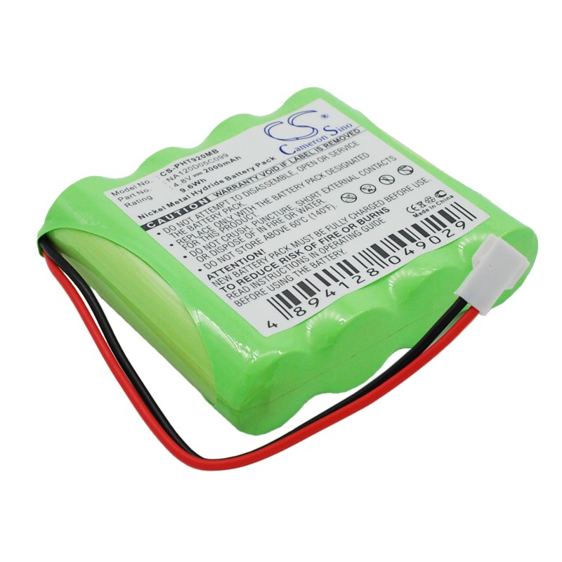 Batterie pour Philips TD9861 (2000 mAh/9.6 Wh, 4.8 V)