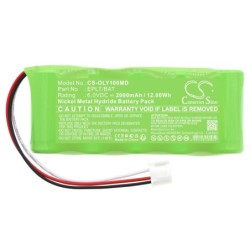 Batterie pour Olympus EPLT/BAT (2000 mAh/12 Wh, 6 V)