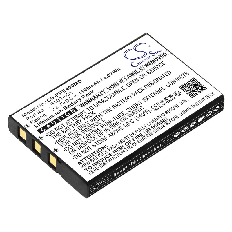 Batterie pour Rainin E4-BATT (1100 mAh/4.07 Wh, 3.7 V)