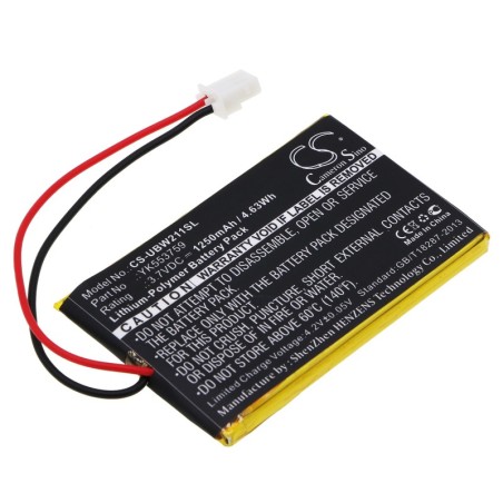 Batterie pour Uniden YK553759 (1250 mAh/4.63 Wh, 3.7 V)