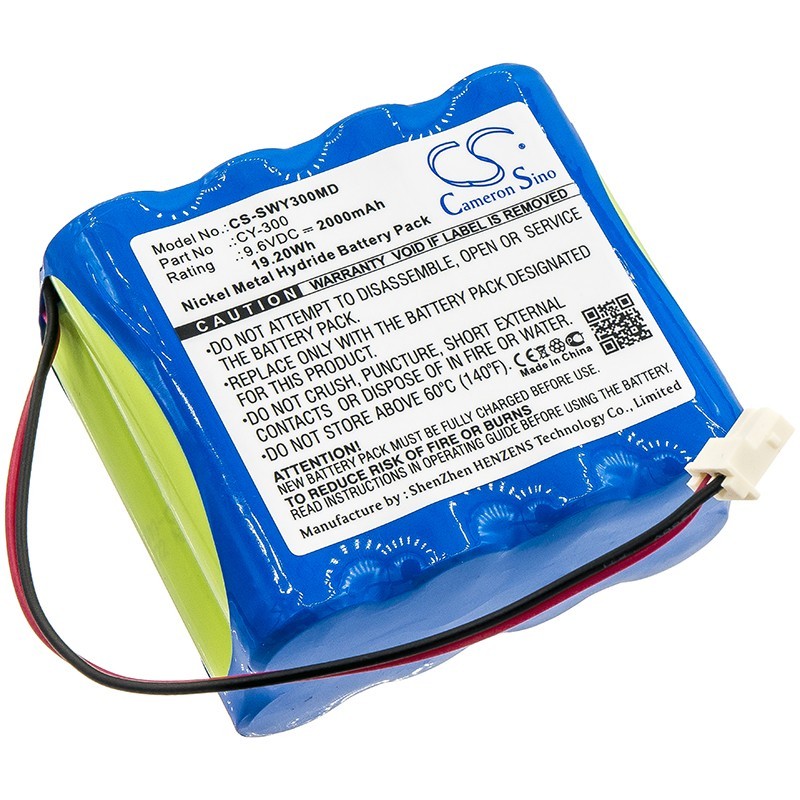 Batterie pour Smiths CY-300 (2000 mAh/19.2 Wh, 9.6 V)