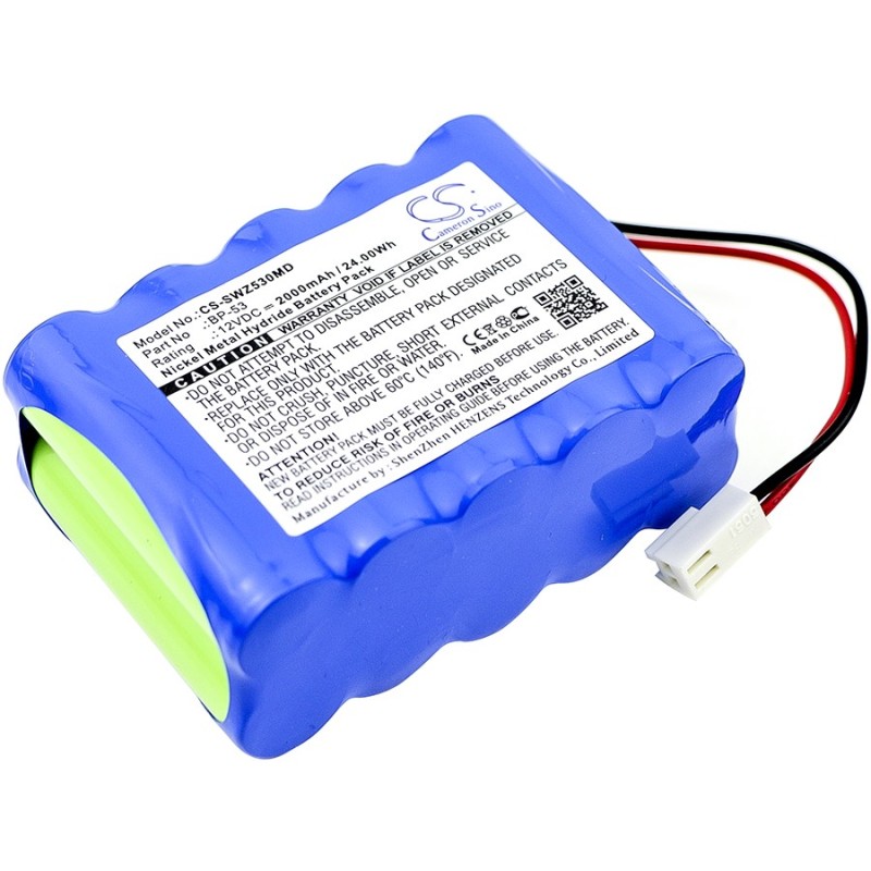 Batterie pour Smiths TOP-3300 (2000 mAh/24 Wh, 12 V)