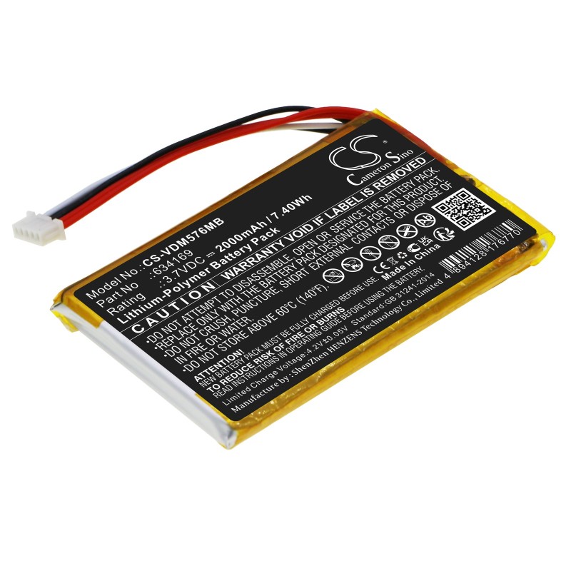 Batterie pour V Tech 634169 (2000 mAh/7.4 Wh, 3.7 V)