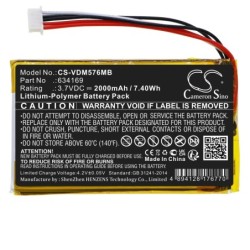 Batterie pour V Tech RM5764HD (2000 mAh/7.4 Wh, 3.7 V)