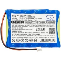 Batterie pour VDW SR2634 (2000 mAh/12 Wh, 6 V)