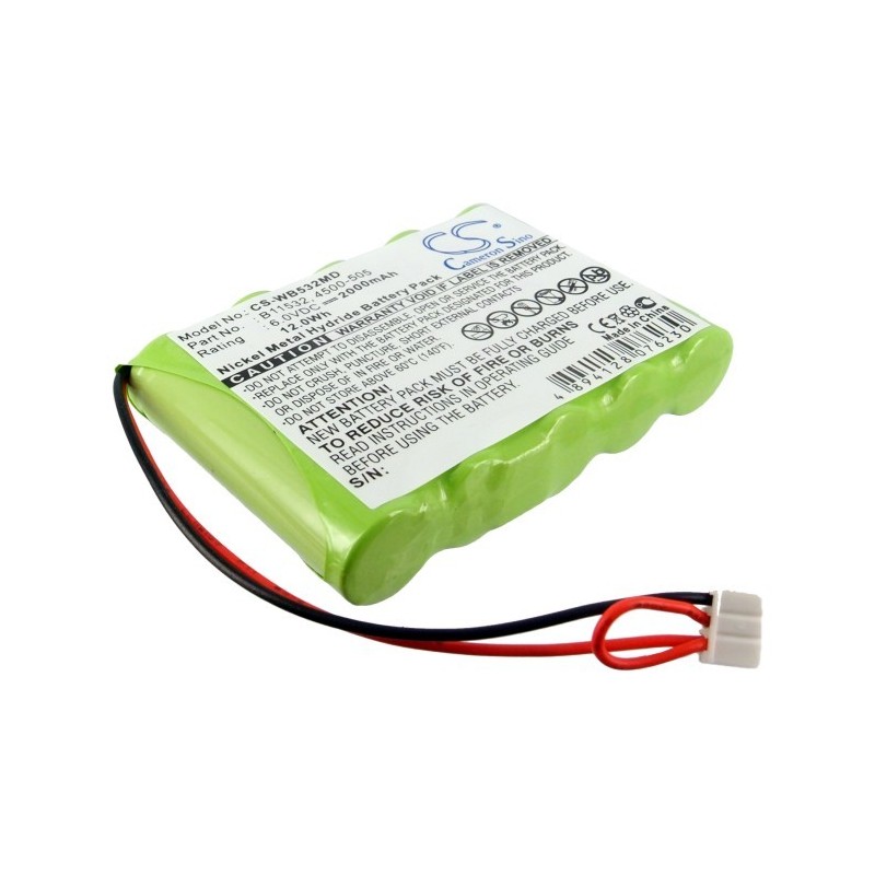 Batterie pour Welch-Allyn CSA03025 (2000 mAh/12 Wh, 6 V)