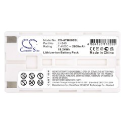 Batterie pour Audio-Technica ATUC-IRDU (2600 mAh/19.24 Wh, 7.4 V)