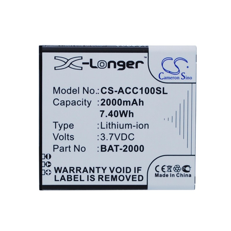 Batterie pour Acer BAT-2000 (2000 mAh/7.4 Wh, 3.7 V)