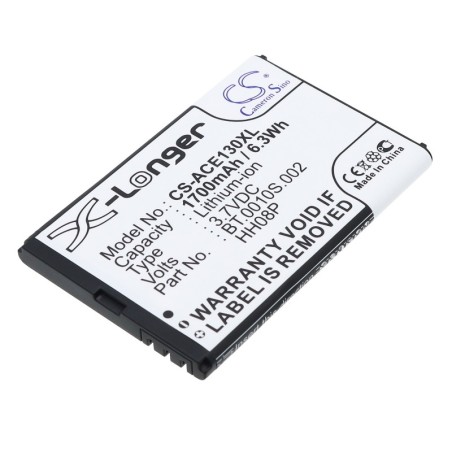 Batterie pour Acer E130 (1700 mAh/6.29 Wh, 3.7 V)