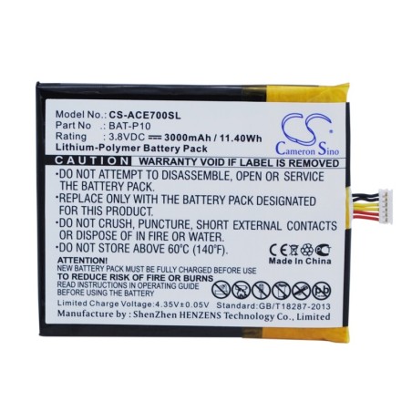 Batterie pour Acer Liquid E700 (3000 mAh/11.4 Wh, 3.8 V)