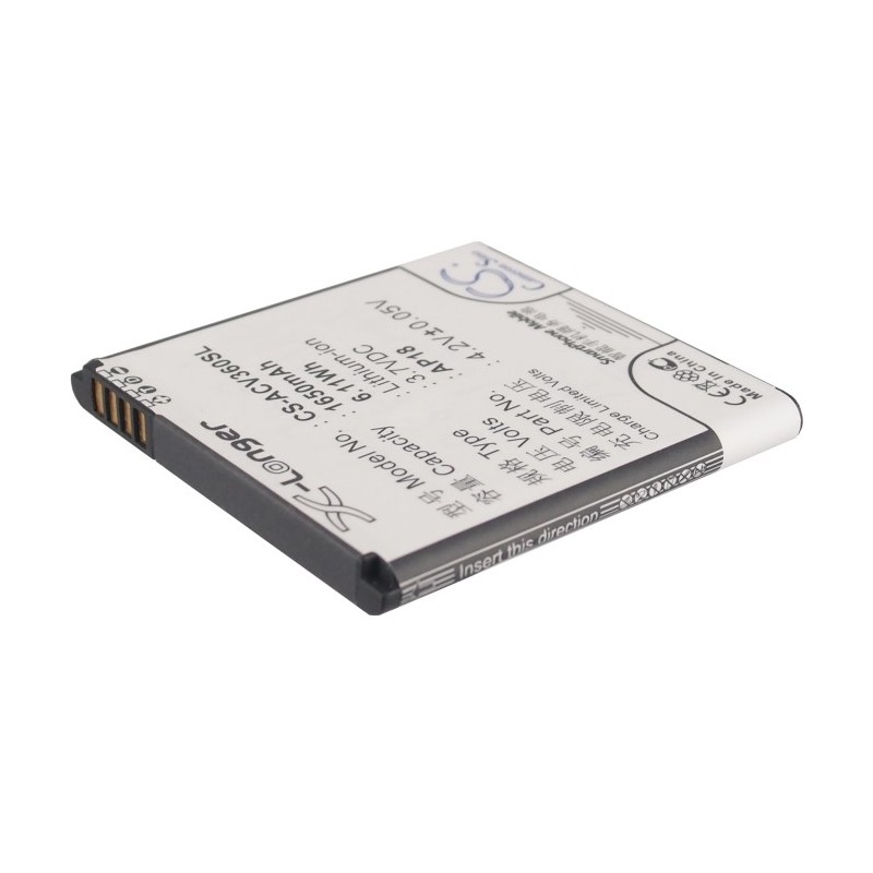 Batterie pour Acer Liquid E1 (1650 mAh/6.11 Wh, 3.7 V)