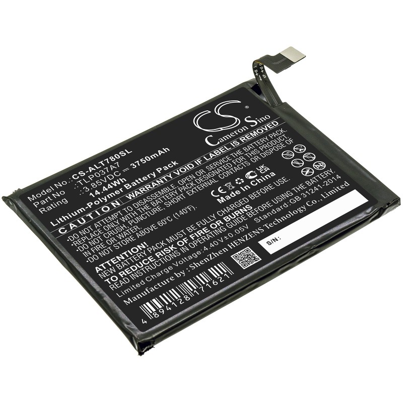 Batterie pour Alcatel Plex (3750 mAh/14.44 Wh, 3.85 V)