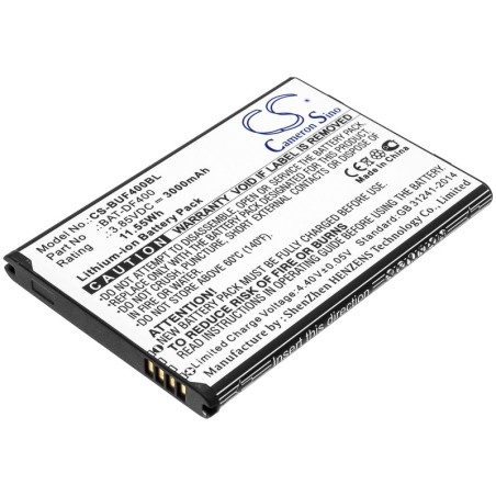 Batterie pour BlueBird BAT-DF400 (3000 mAh/11.55 Wh, 3.85 V)