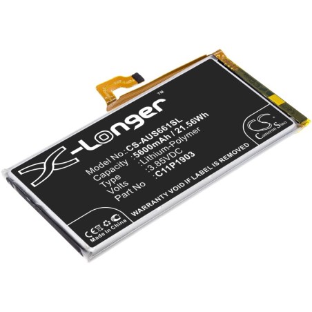 Batterie pour Asus ROG Phone 3 (5600 mAh/21.56 Wh, 3.85 V)