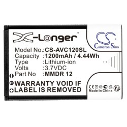 Batterie pour TechniSat Techniradio RDR (1200 mAh/4.44 Wh, 3.7 V)