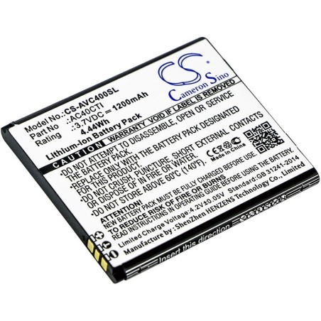 Batterie pour Archos 40C Titanium (1200 mAh/4.44 Wh, 3.7 V)
