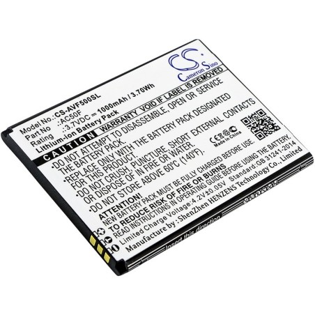 Batterie pour Archos 50F NEON (1000 mAh/3.7 Wh, 3.7 V)
