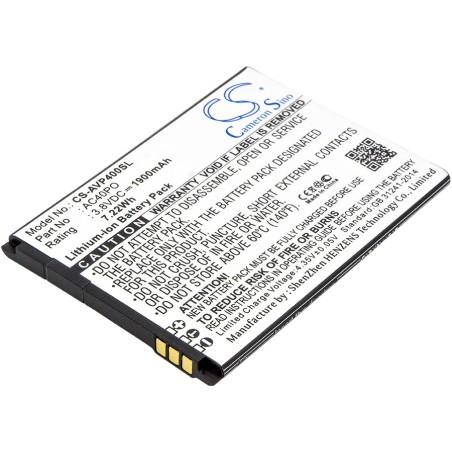 Batterie pour Archos 40 Power (1900 mAh/7.22 Wh, 3.8 V)