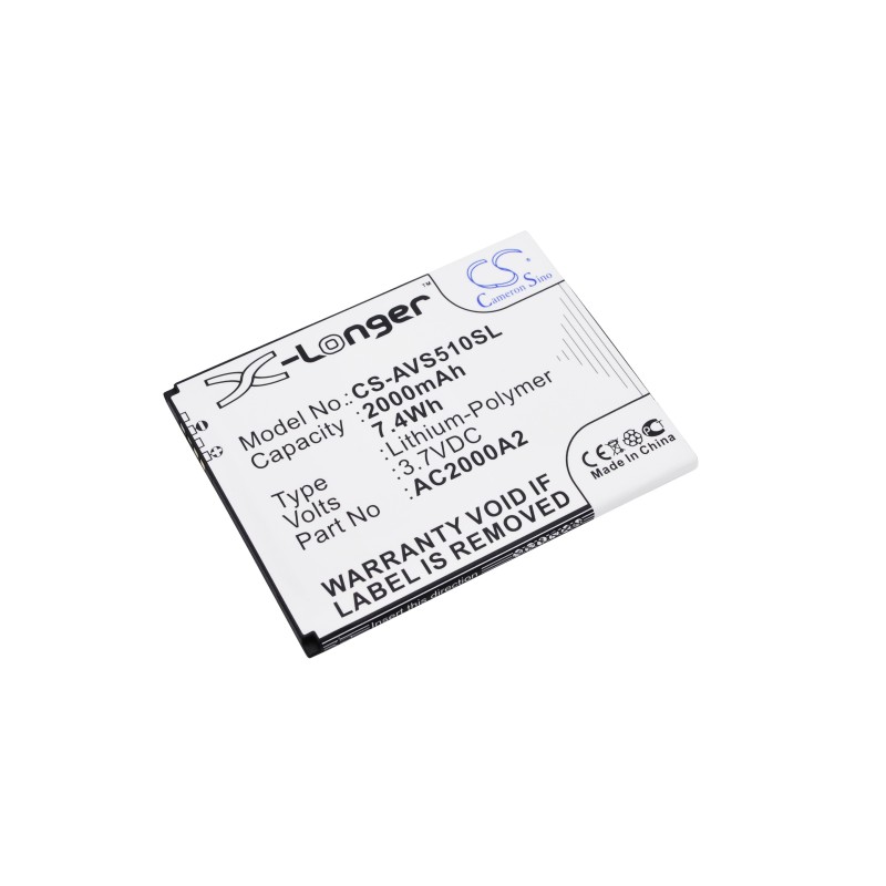 Batterie pour Archos 50c Oxygen (2000 mAh/7.4 Wh, 3.7 V)
