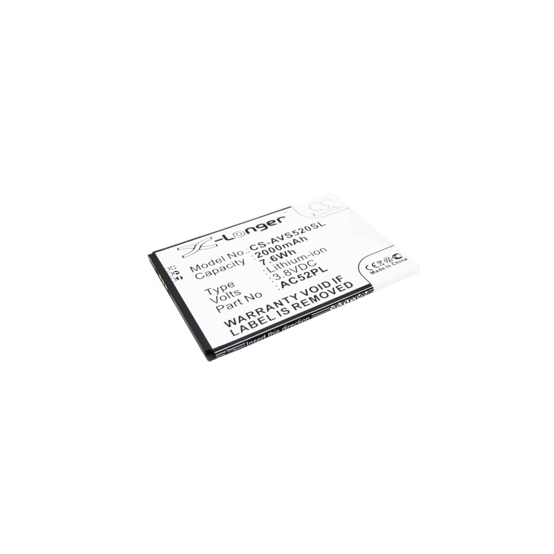 Batterie pour Archos AC52PL (2000 mAh/7.6 Wh, 3.8 V)