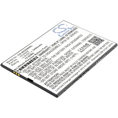 Batterie pour Archos AC59XE (3400 mAh/12.92 Wh, 3.8 V)