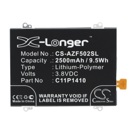 Batterie pour Asus C11P1410 (2500 mAh/9.5 Wh, 3.8 V)