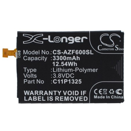 Batterie pour Asus A600 (3300 mAh/12.54 Wh, 3.8 V)