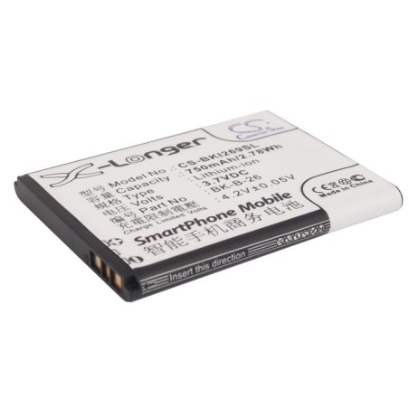 Batterie pour BBK I188 (750 mAh/2.78 Wh, 3.7 V)