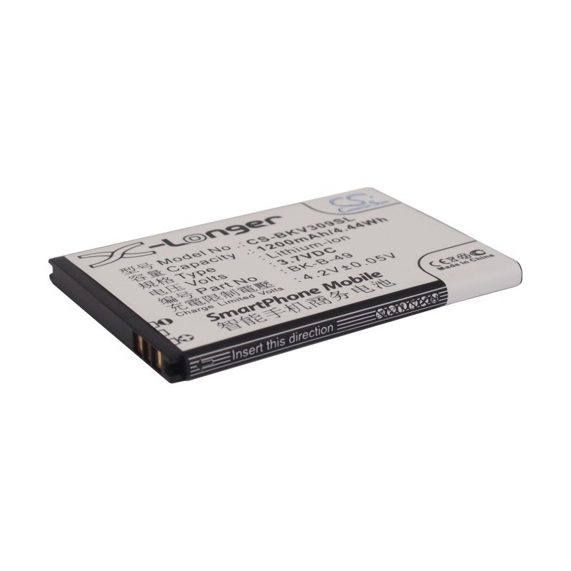 Batterie pour BBK BK-B-49 (1200 mAh/4.44 Wh, 3.7 V)