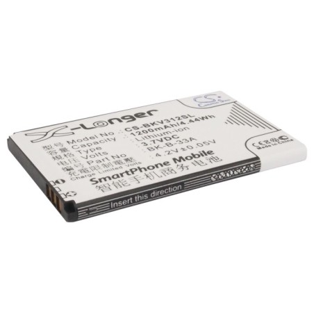 Batterie pour BBK BK-B-33A (1200 mAh/4.44 Wh, 3.7 V)