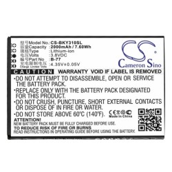 Batterie pour Vivo B-77 (2000 mAh/7.6 Wh, 3.8 V)