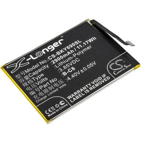 Batterie pour BBK 1714 (2900 mAh/11.17 Wh, 3.85 V)