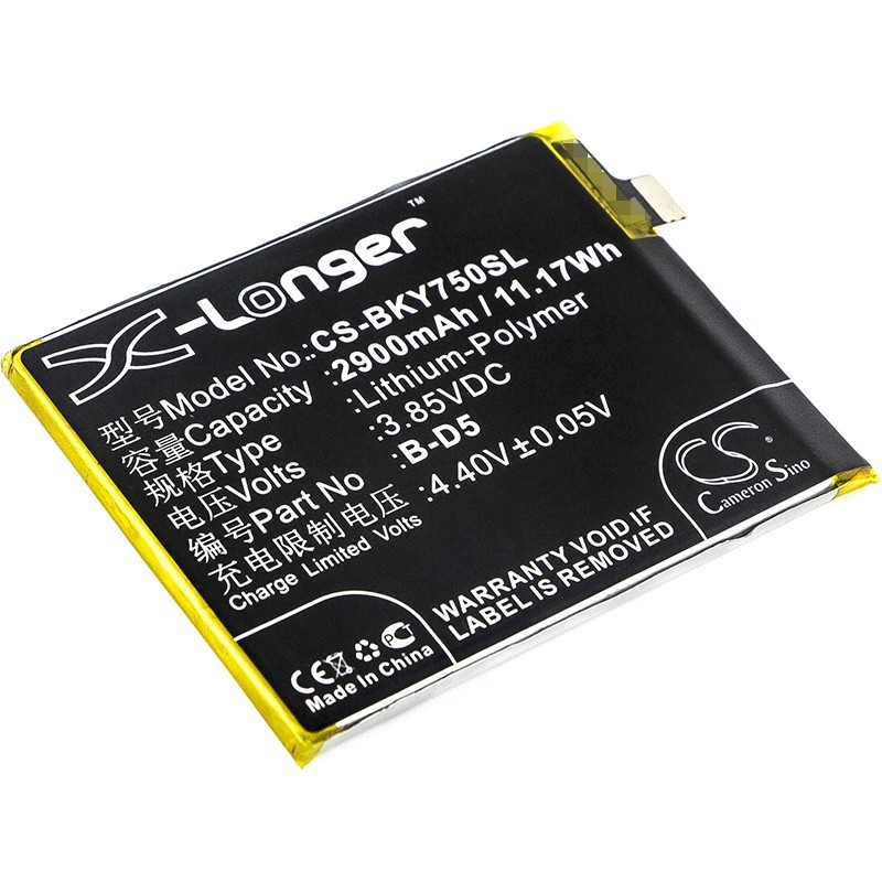 Batterie pour BBK B-D5 (2900 mAh/11.17 Wh, 3.85 V)