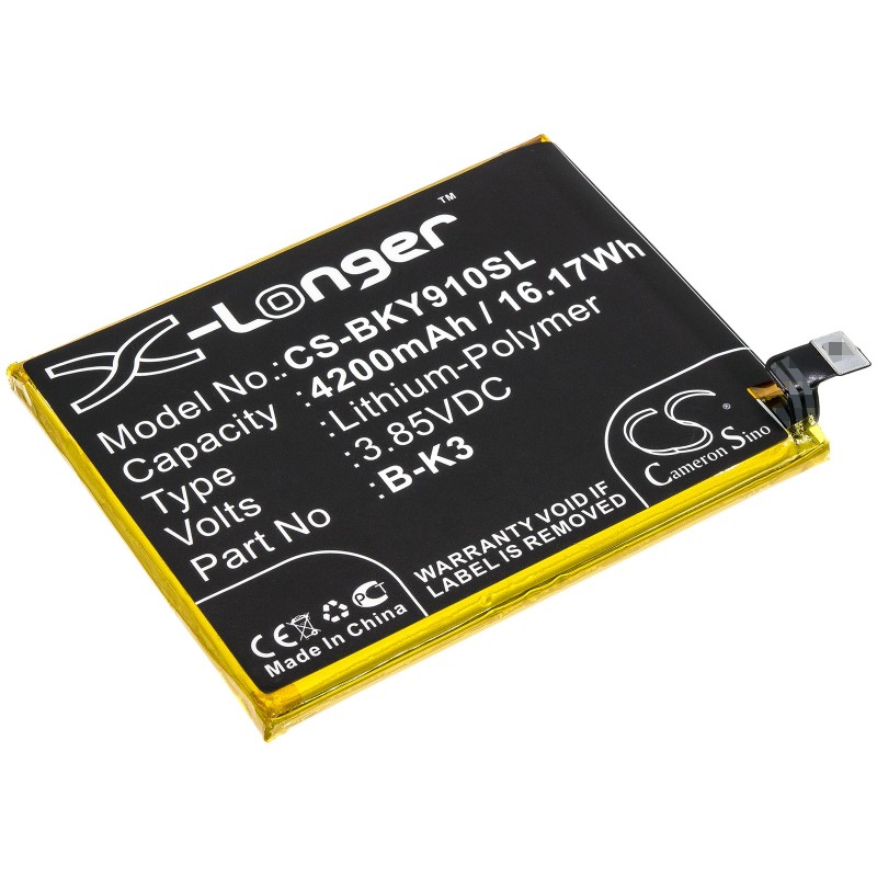 Batterie pour BBK B-K3 (4200 mAh/16.17 Wh, 3.85 V)