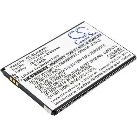 Batterie pour BLU S0290UU (2300 mAh/8.74 Wh, 3.8 V)