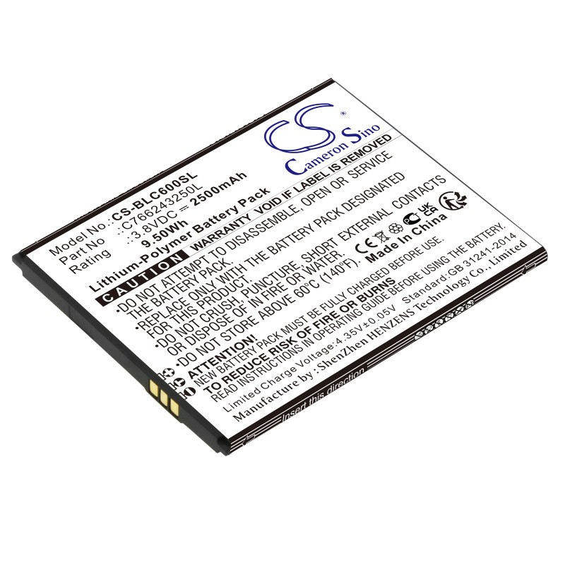 Batterie pour BLU C6 (2500 mAh/9.5 Wh, 3.8 V)