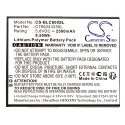 Batterie pour BLU C6 (2500 mAh/9.5 Wh, 3.8 V)