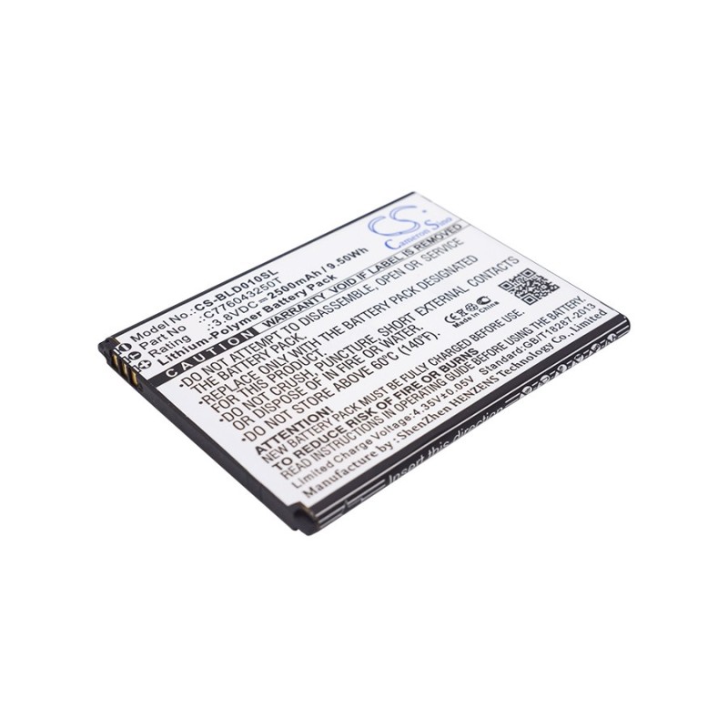 Batterie pour BLU D0010UU (2500 mAh/9.5 Wh, 3.8 V)