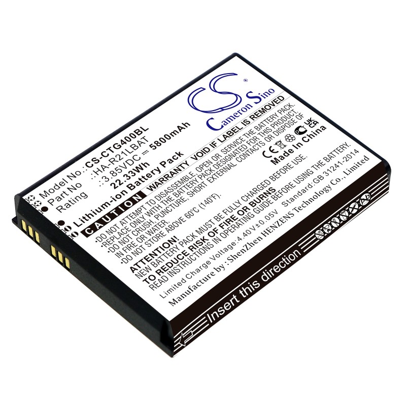Batterie pour Casio IT-G400 (5800 mAh/22.33 Wh, 3.85 V)