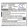 Batterie pour BLU D250 (1400 mAh/5.18 Wh, 3.7 V)