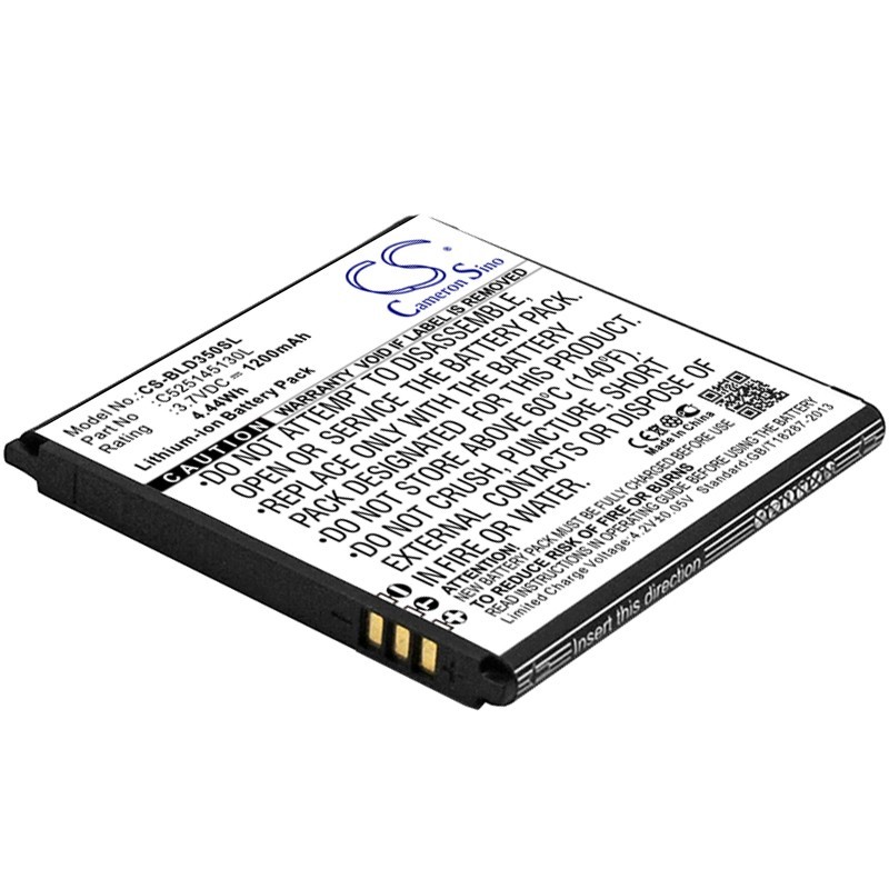 Batterie pour BLU A010L (1200 mAh/4.44 Wh, 3.7 V)